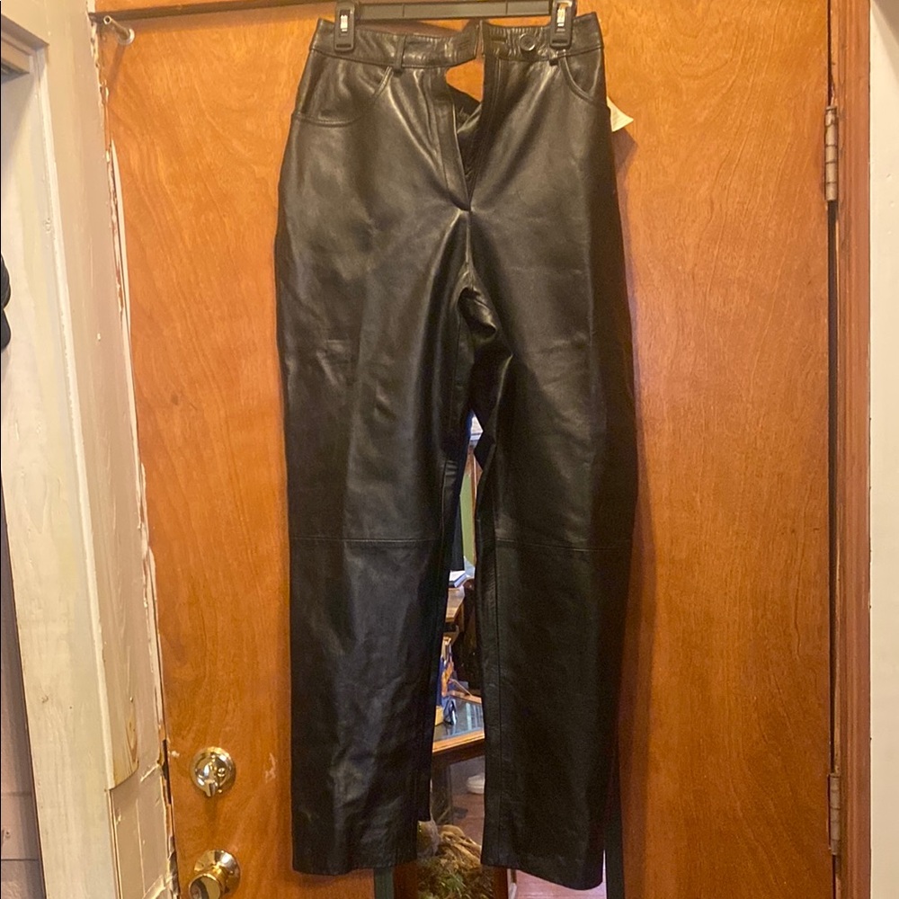 Harve Benard Black Leather Pants